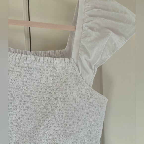 Old Navy Fit & Flare Flutter-Sleeved Smocked Seersucker Mini Dress - Picture 5 of 6